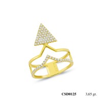  Silver Ring with stone CSD125-925K