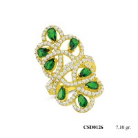  Silver Ring with stone CSD126-925K
