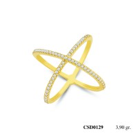 Silver Ring with stone CSD129-925K