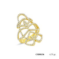  Silver Ring with stone CSD136-925K