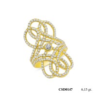  Silver Ring with stone CSD147-925K