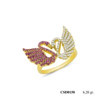  Silver Ring with stone CSD150-925K