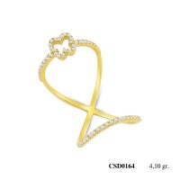  Silver Ring with stone CSD164-925K