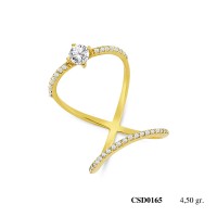 Silver Ring with stone CSD165-925K