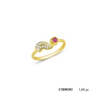  Silver Ring with stone CSD183-925K