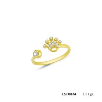  Silver Ring with stone CSD184-925K
