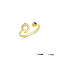  Silver Ring with stone CSD187-925K