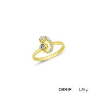  Silver Ring with stone CSD194-925K