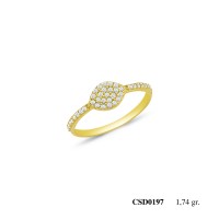  Silver Ring with stone CSD197-925K