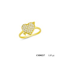  Silver Ring with stone CSD217-925K