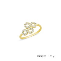  Silver Ring with stone CSD227-925K