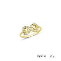  Silver Ring with stone CSD235-925K