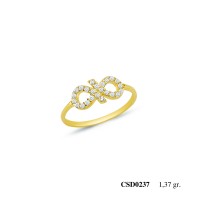  Silver Ring with stone CSD237-925K
