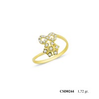 Silver Ring with stone CSD244-925K