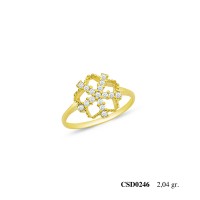  Silver Ring with stone CSD246-925K
