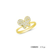  Silver Ring with stone CSD252-925K