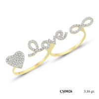  Silver Ring with stone CSD26-925K