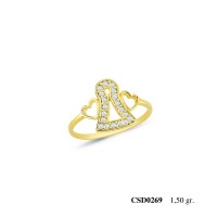  Silver Ring with stone CSD269-925K