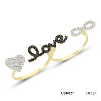  Silver Ring with stone CSD27-925K