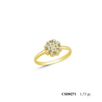  Silver Ring with stone CSD271-925K