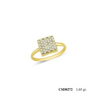  Silver Ring with stone CSD272-925K