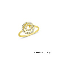  Silver Ring with stone CSD273-925K