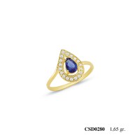  Silver Ring with stone CSD280-925K
