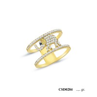  Silver Ring with stone CSD284-925K