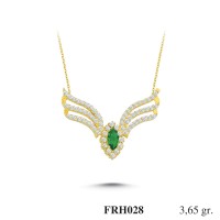 Silver    necklace    with    pendant                                          FRH028-925K