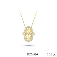 Silver    necklace    with    pendant                                          FTM006-925K