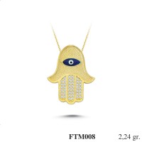 Silver    necklace    with    pendant                                          FTM008-925K