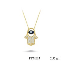 Silver    necklace    with    pendant                                          FTM017-925K