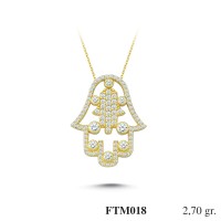 Silver    necklace    with    pendant                                          FTM018-925K