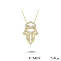 Silver    necklace    with    pendant                                          FTM019-925K
