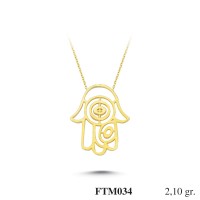  Gold Zircon Stone Necklace 2,016 gr 