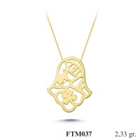  Gold Zircon Stone Necklace 2,2368 gr 
