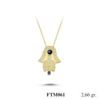  Gold Zircon Stone Necklace 2,5536 gr 