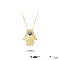  Gold Zircon Stone Necklace 2,4288 gr 