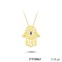  Gold Zircon Stone Necklace 2,0736 gr 