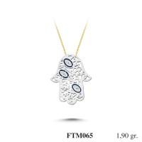  Gold Zircon Stone Necklace 1,824 gr 