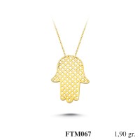  Gold Zircon Stone Necklace 1,824 gr 