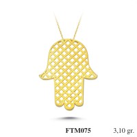  Gold Zircon Stone Necklace 2,976 gr 