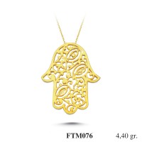  Gold Zircon Stone Necklace 4,224 gr 