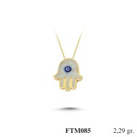  Gold Zircon Stone Necklace 2,1984 gr 