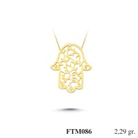  Gold Zircon Stone Necklace 2,1984 gr 