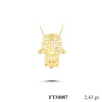 Gold Zircon Stone Necklace 2,3328 gr 