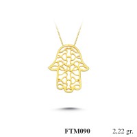  Gold Zircon Stone Necklace 2,1312 gr 