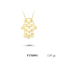  Gold Zircon Stone Necklace 1,8912 gr 