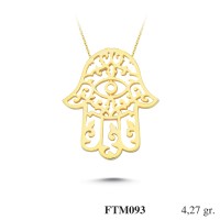  Gold Zircon Stone Necklace 4,0992 gr 