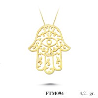  Gold Zircon Stone Necklace 4,0416 gr 